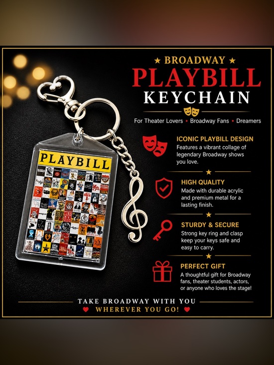 None Other - Playbill Inspired Broadway Keychain